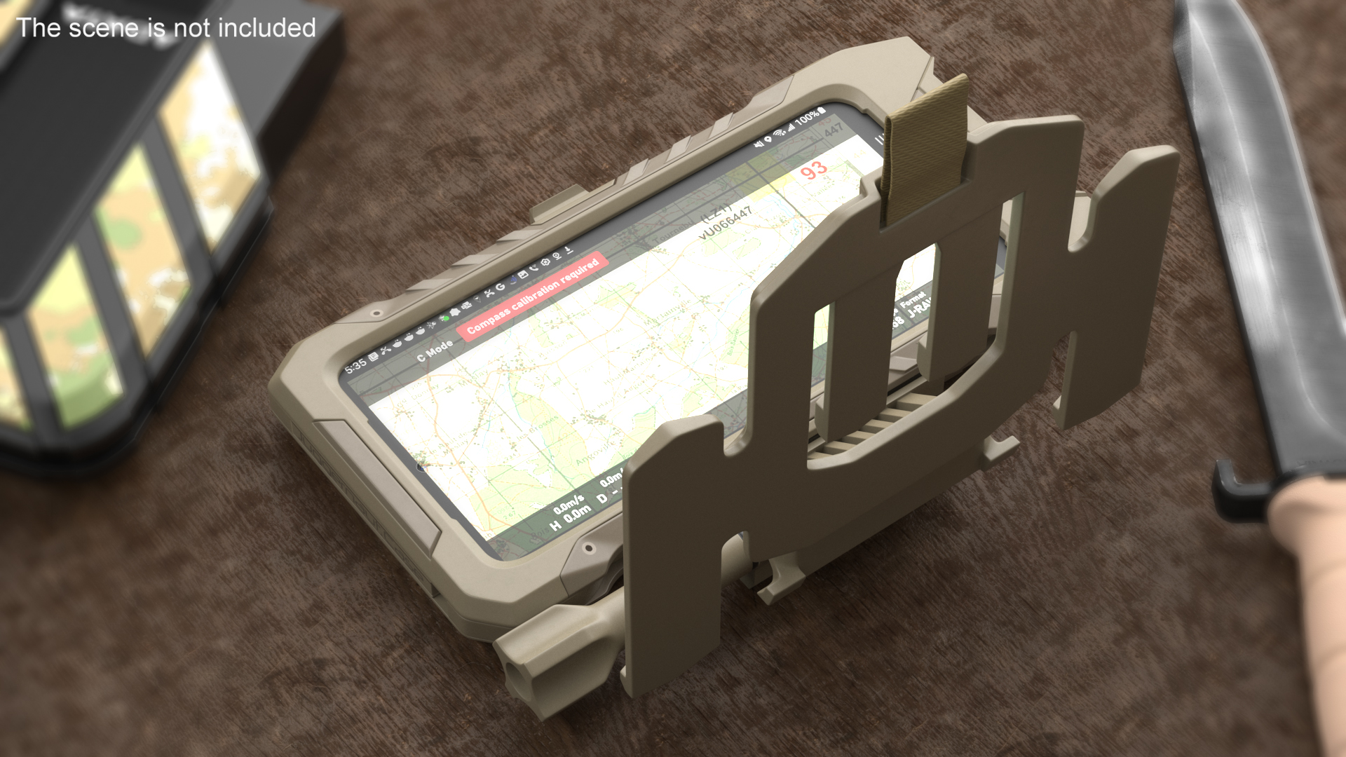 3D Galaxy S23 Tactical Edition Sand with Holder Fur model