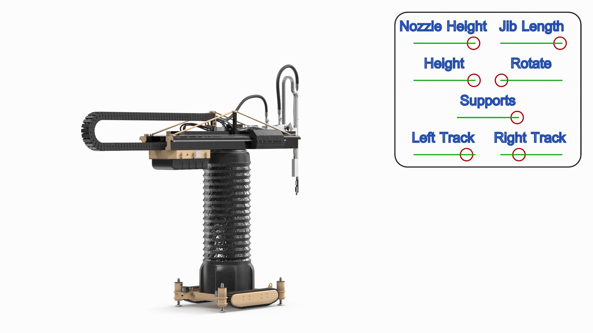 Apis Cor Construction 3D Printer Rigged 3D model