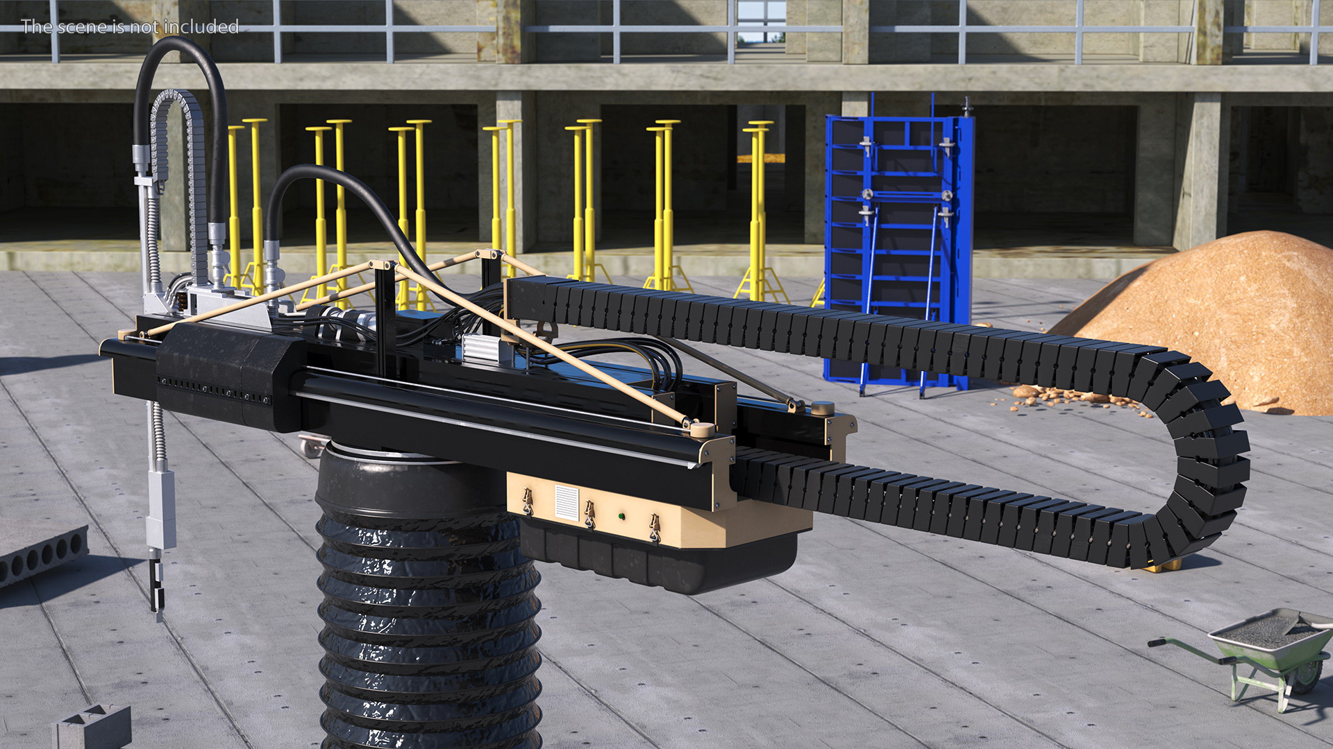 Apis Cor Construction 3D Printer Rigged 3D model