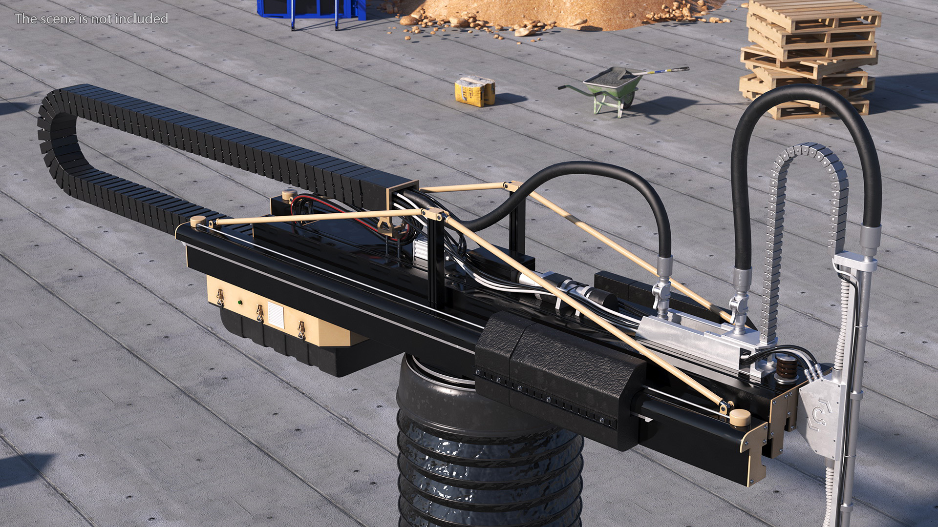 Apis Cor Construction 3D Printer Rigged 3D model