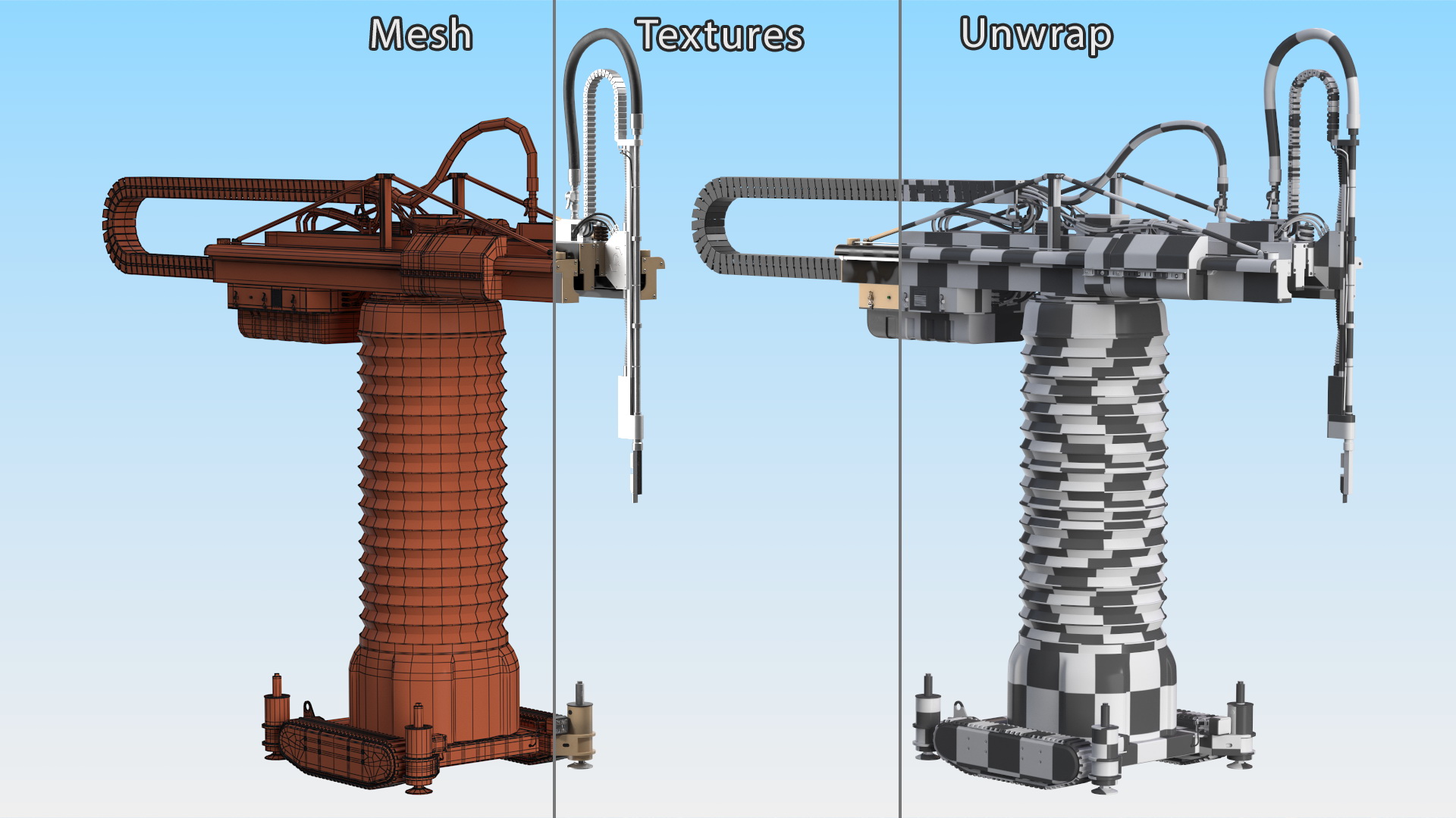 Apis Cor Construction 3D Printer Rigged 3D model