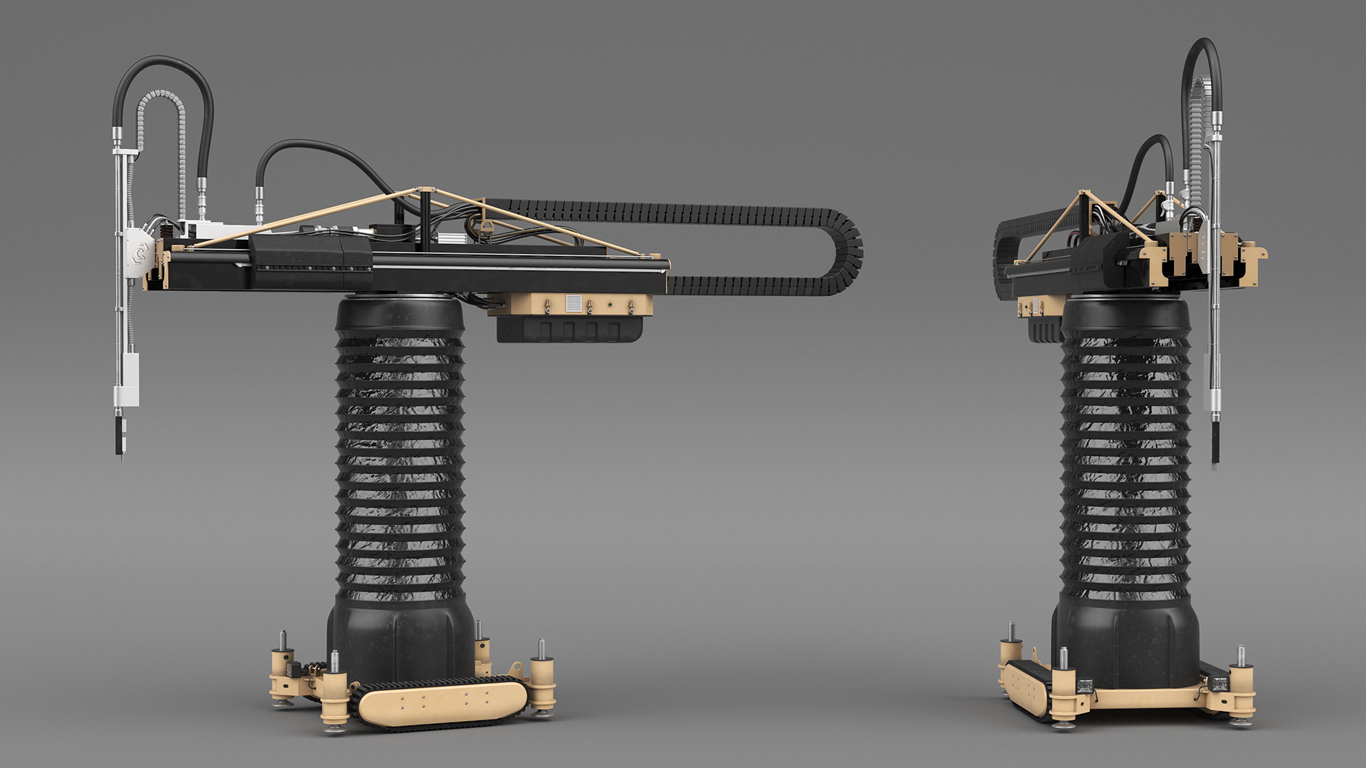 Apis Cor Construction 3D Printer Rigged 3D model