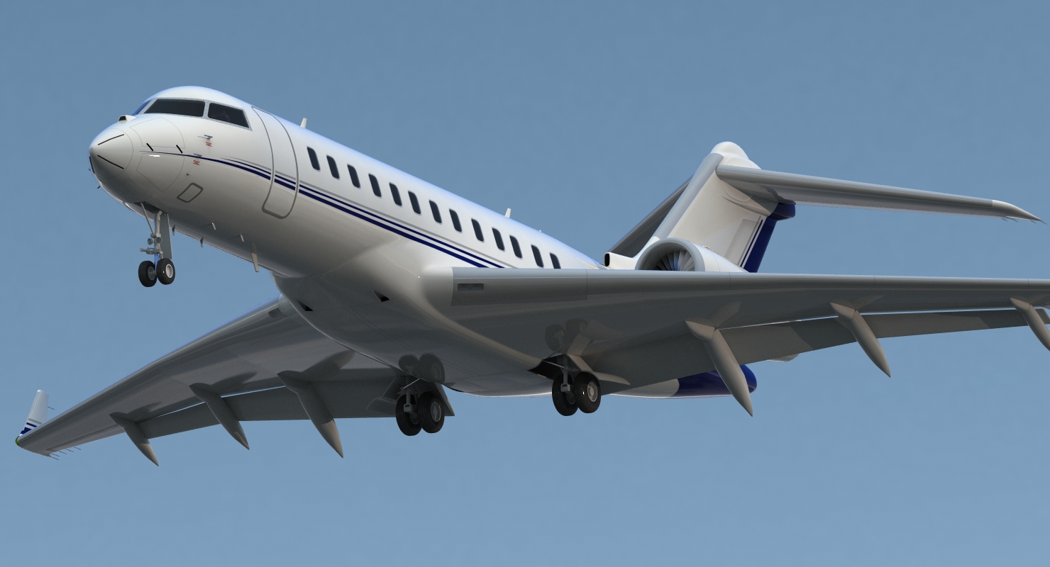 Global 6000 Jet Rigged 3D