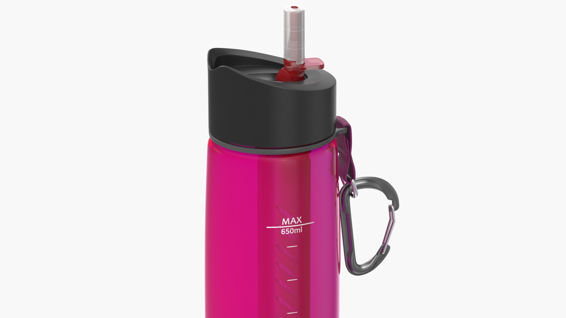 Personal Water Bottle with Filter Red 3D