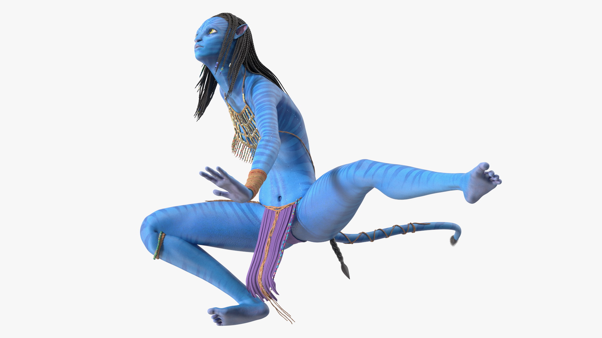 Neytiri Avatar in Battle Pose 3D model