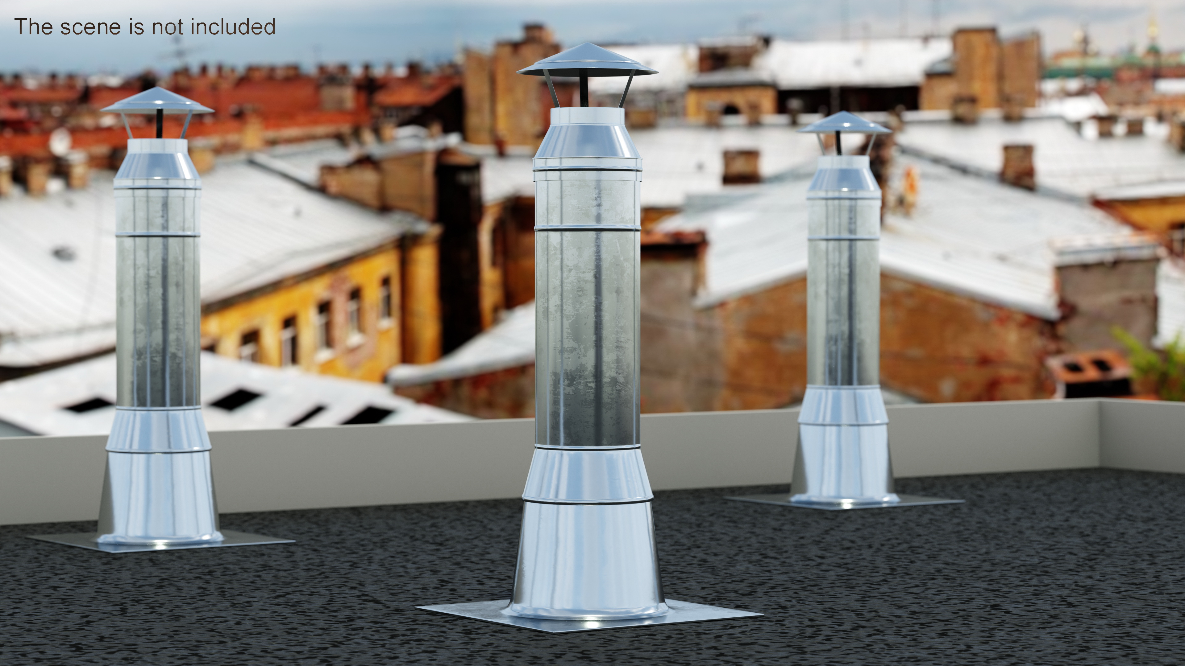 Stove Chimney Stainless Steel 3D model
