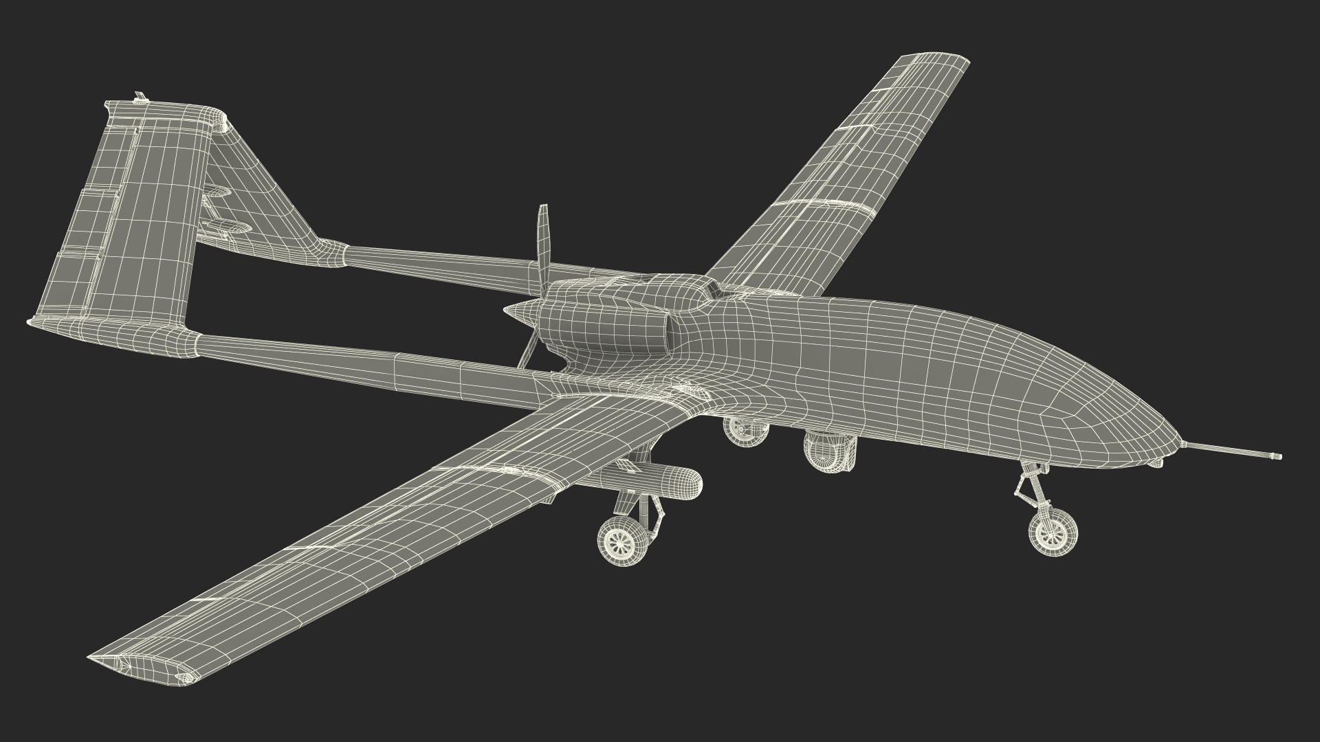 3D Armed Combat Drone Blue model