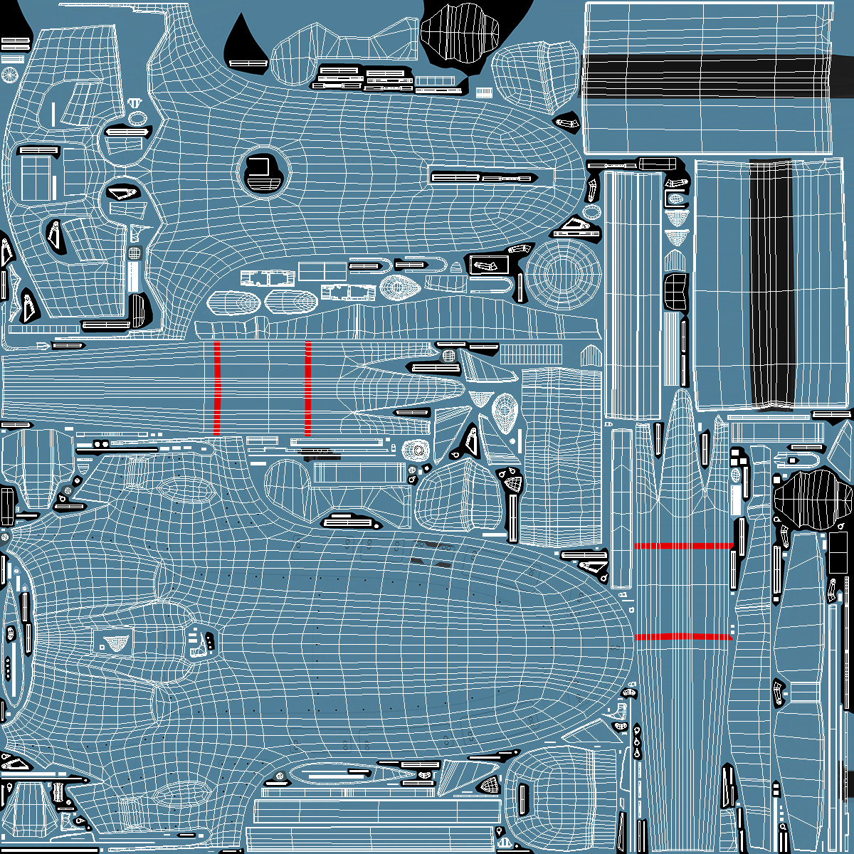 3D Armed Combat Drone Blue model