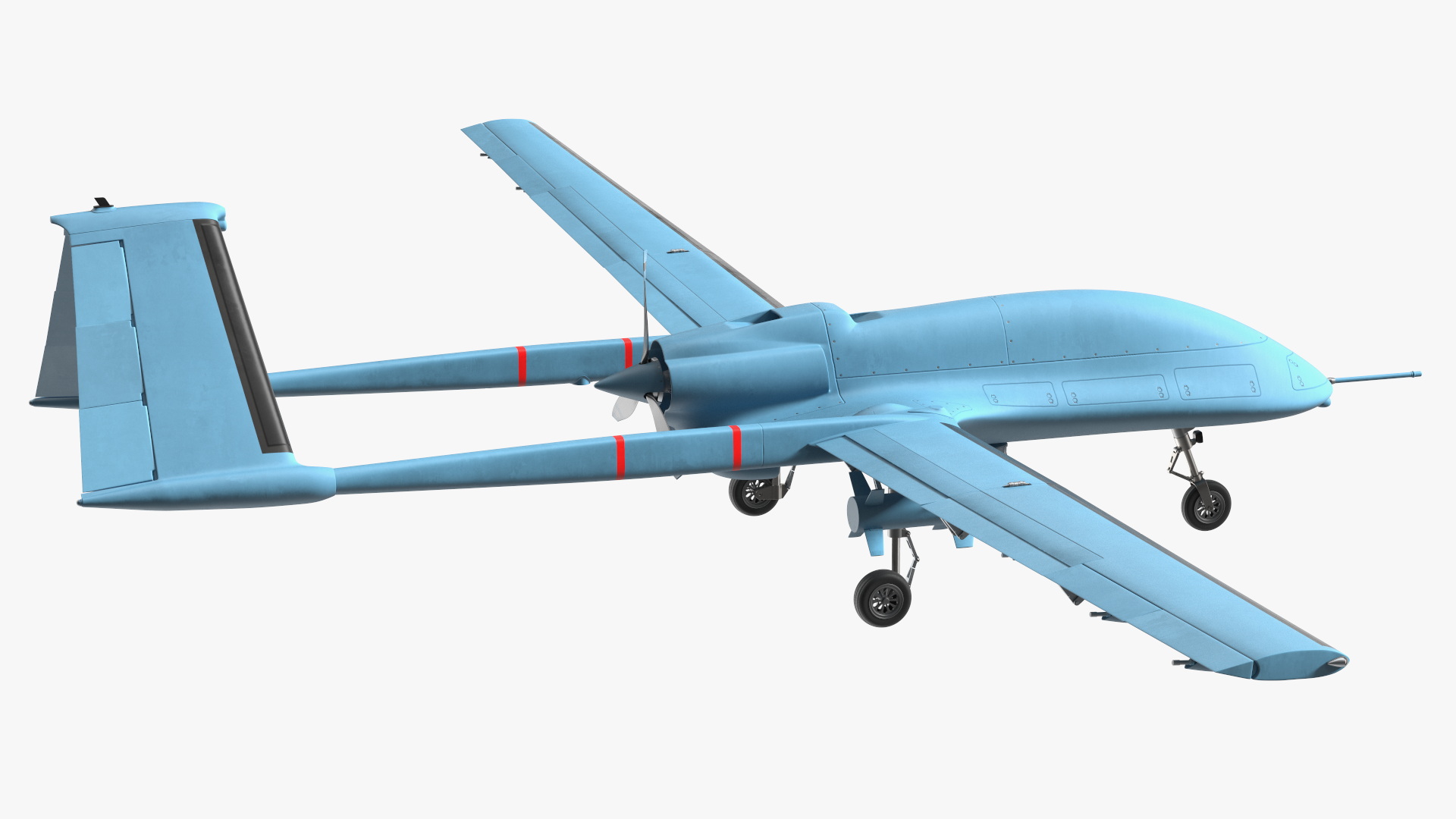 3D Armed Combat Drone Blue model