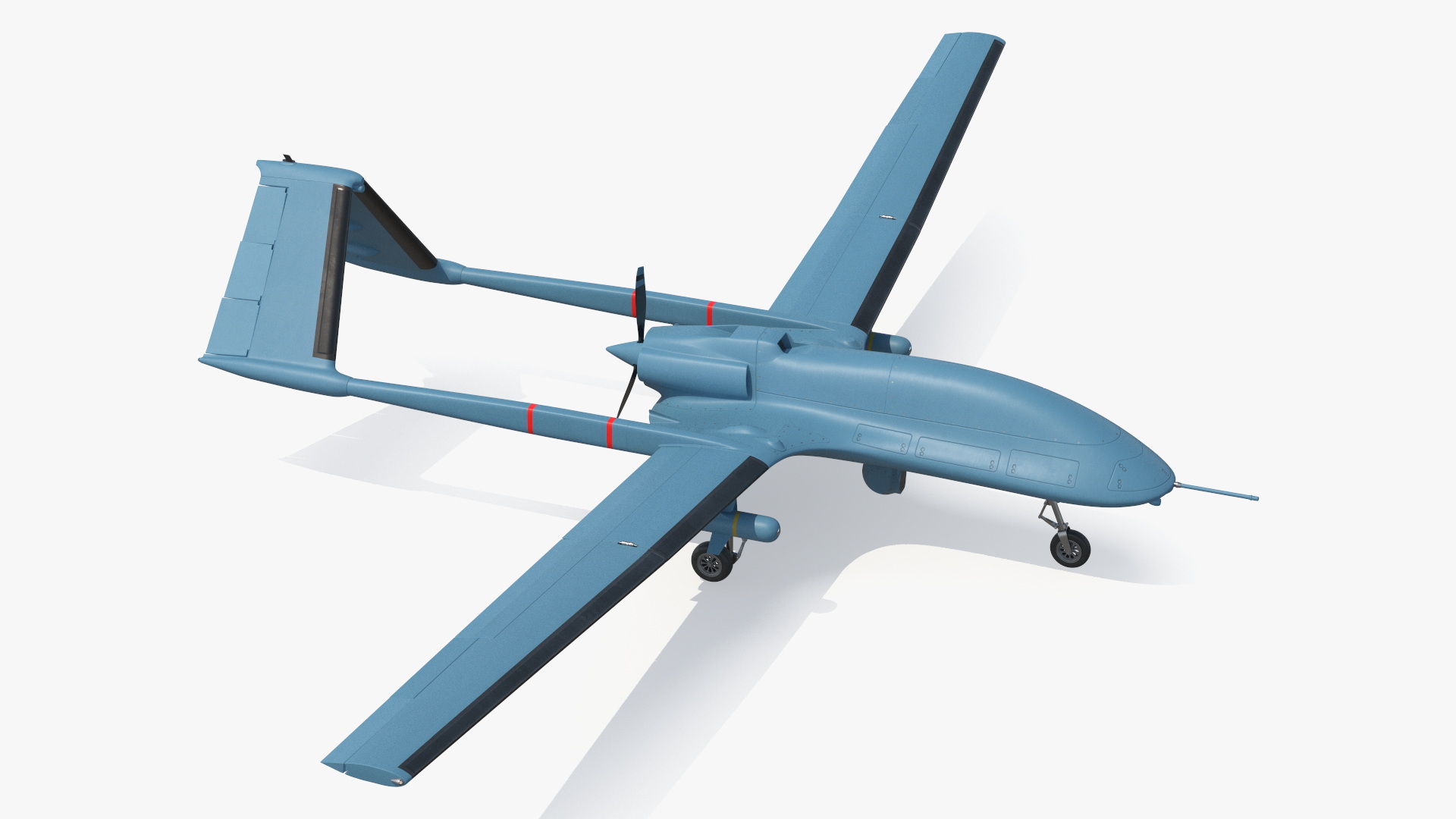 3D Armed Combat Drone Blue model