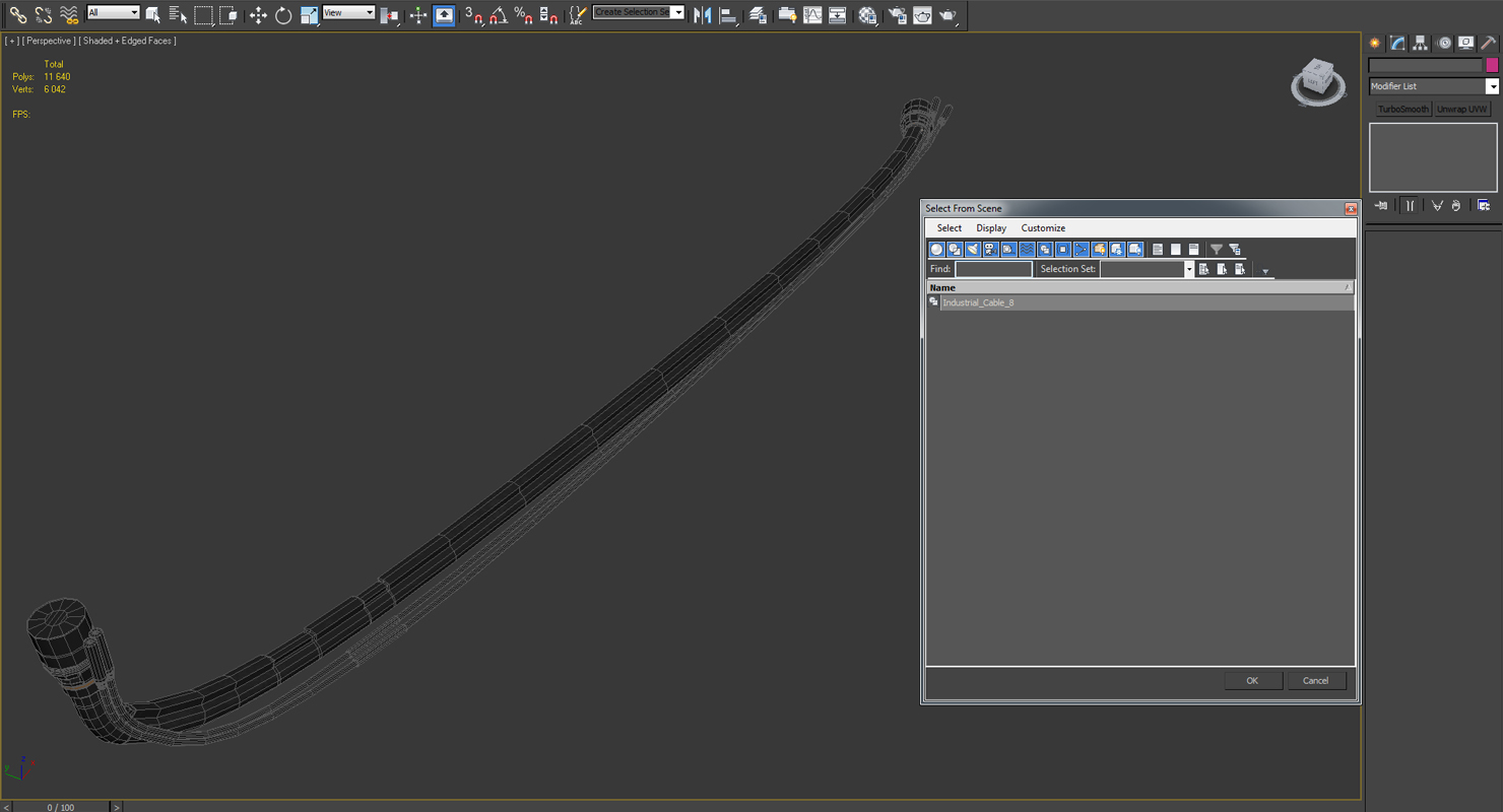 3D Industrial Cable 8 model