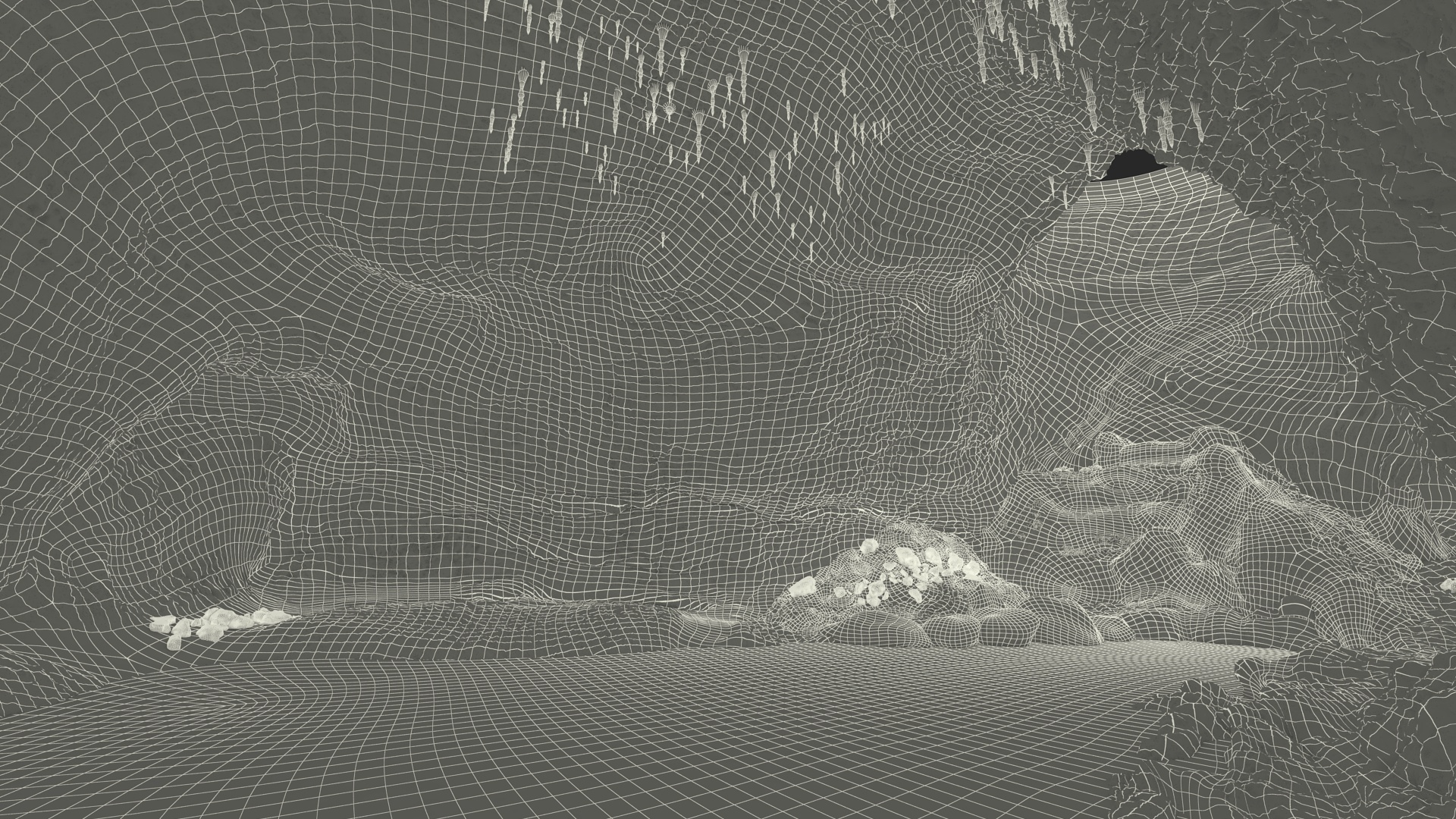 3D Cave with Underground Lake