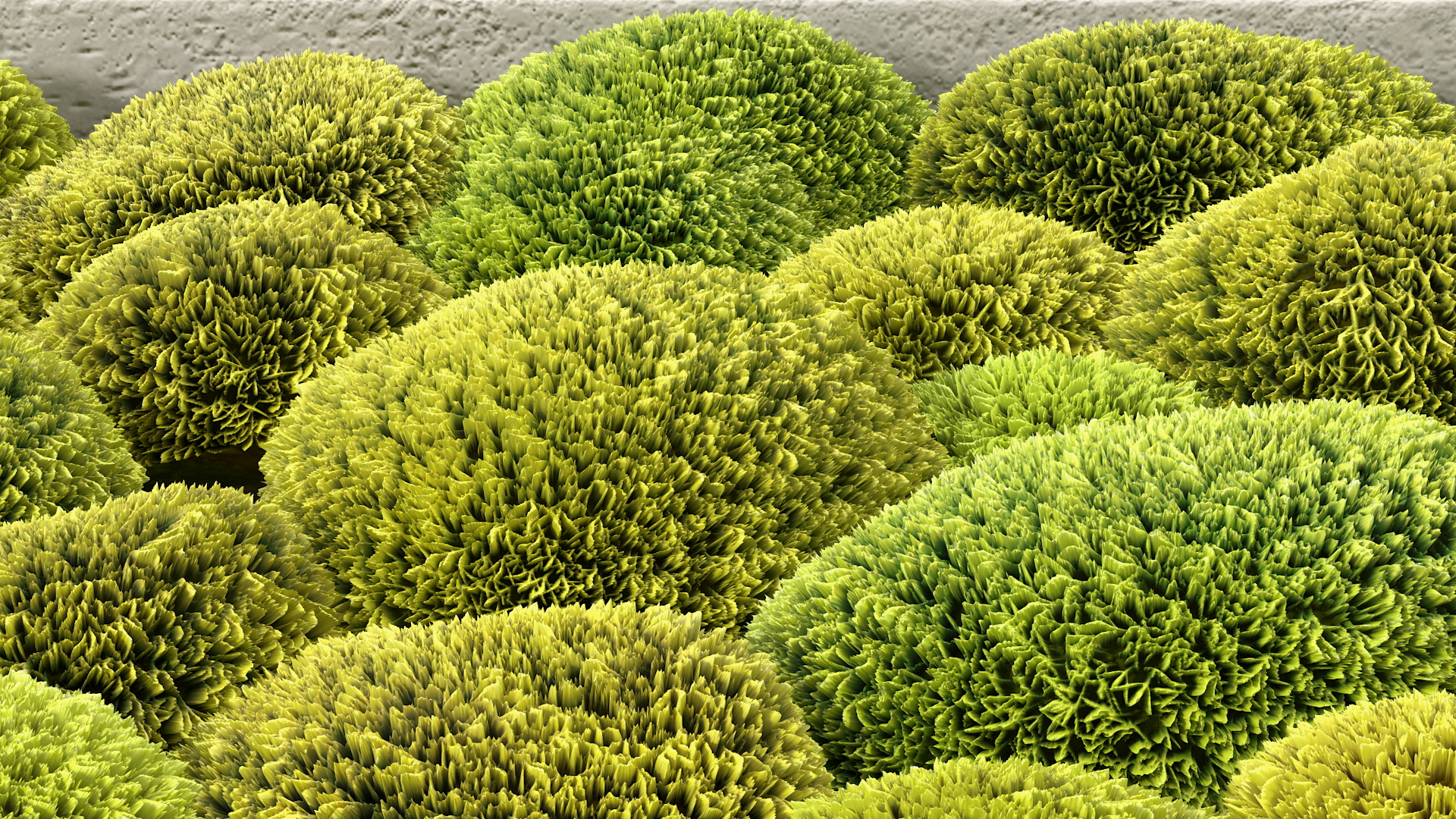 3D model Trough Planter With Moss Garden h30