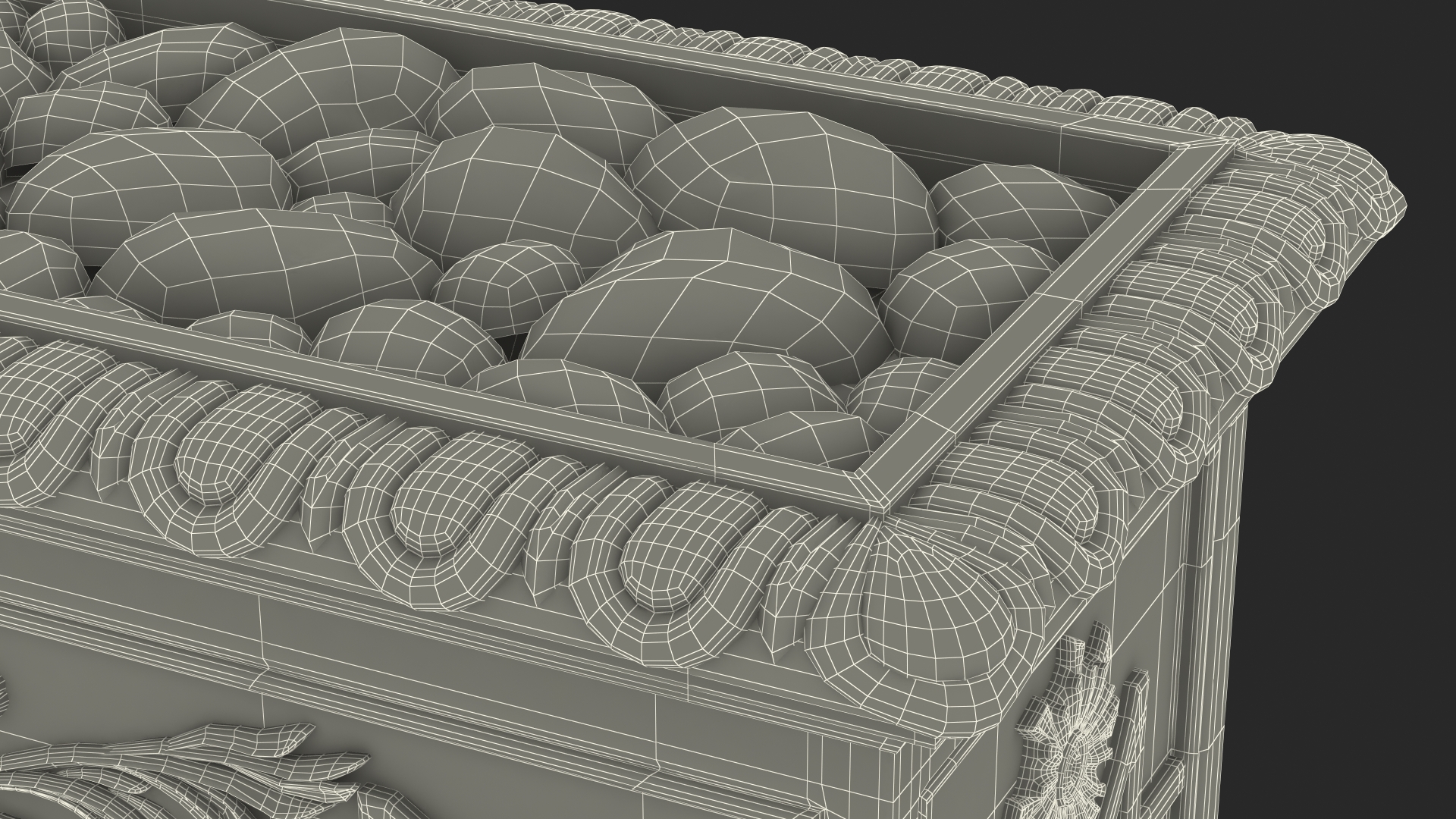 3D model Trough Planter With Moss Garden h30