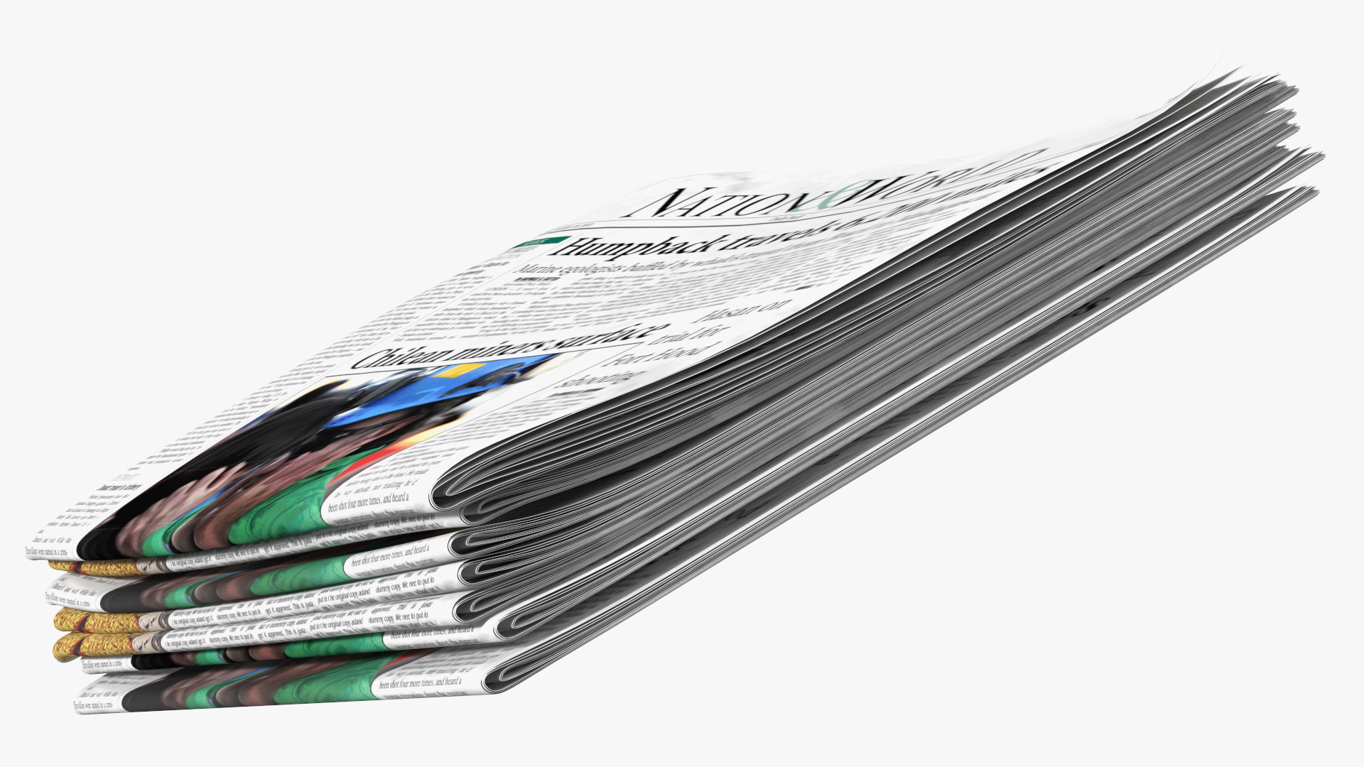 3D model Newspaper Stack