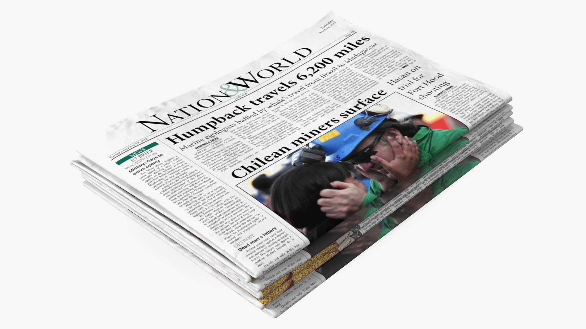 3D model Newspaper Stack