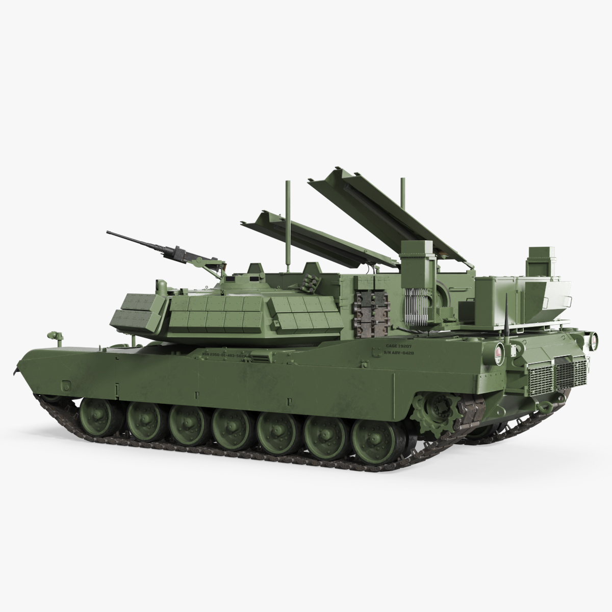 Engineer Breaching Vehicle Green Rigged