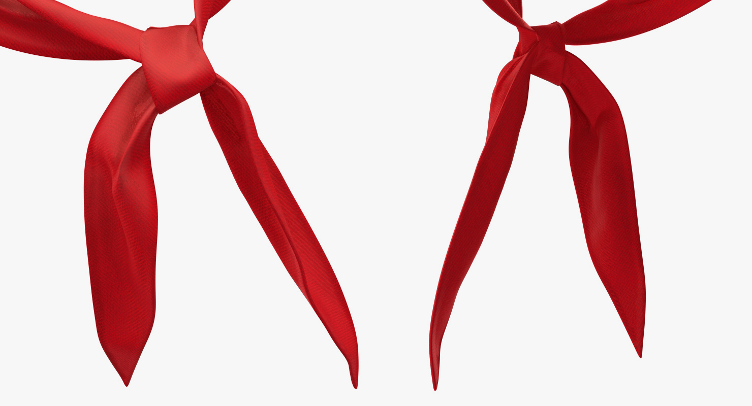 3D model Silk Red Pioneer Tie