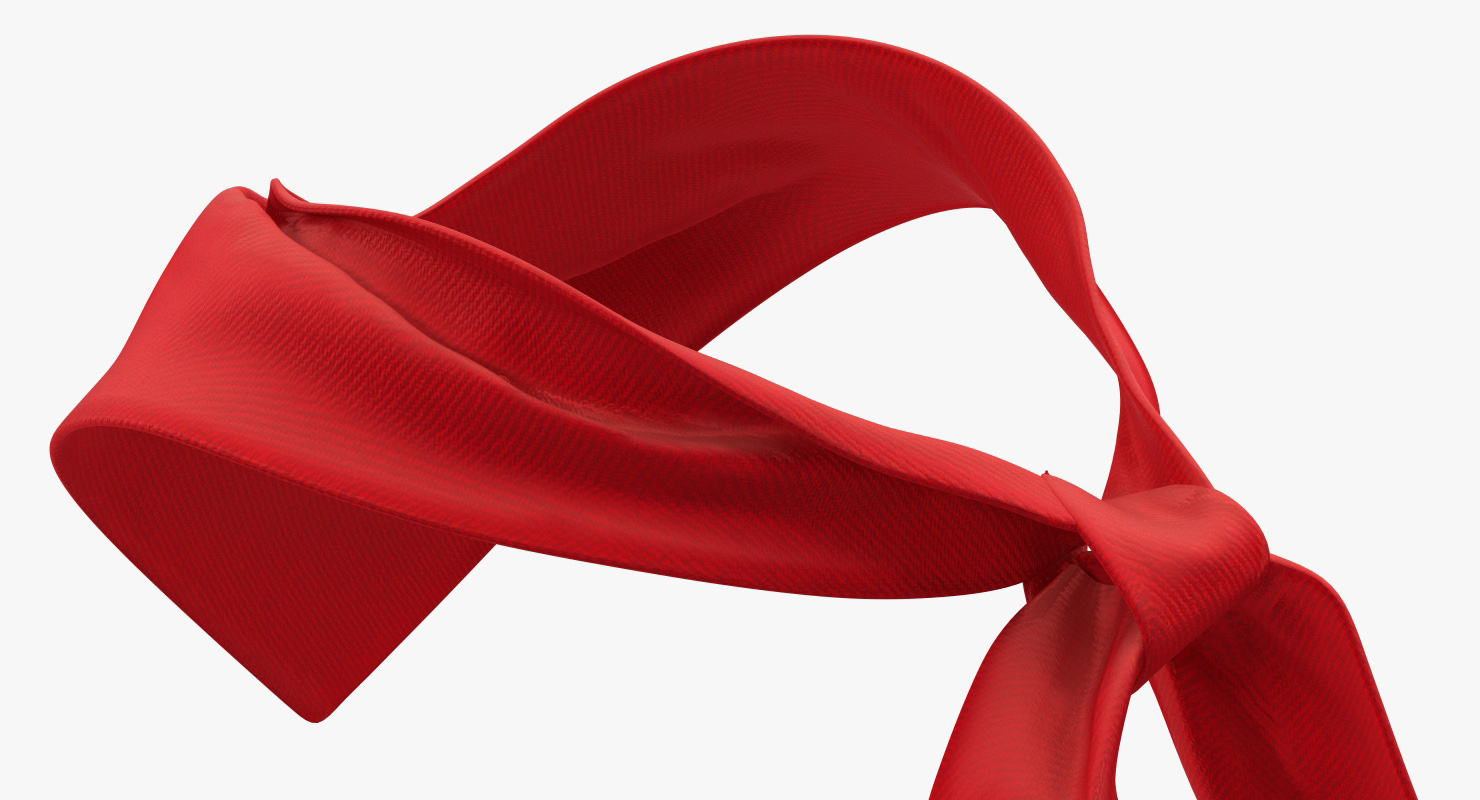 3D model Silk Red Pioneer Tie