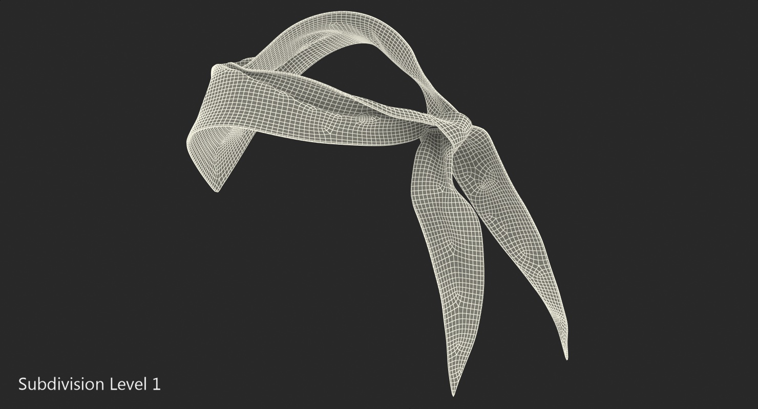 3D model Silk Red Pioneer Tie