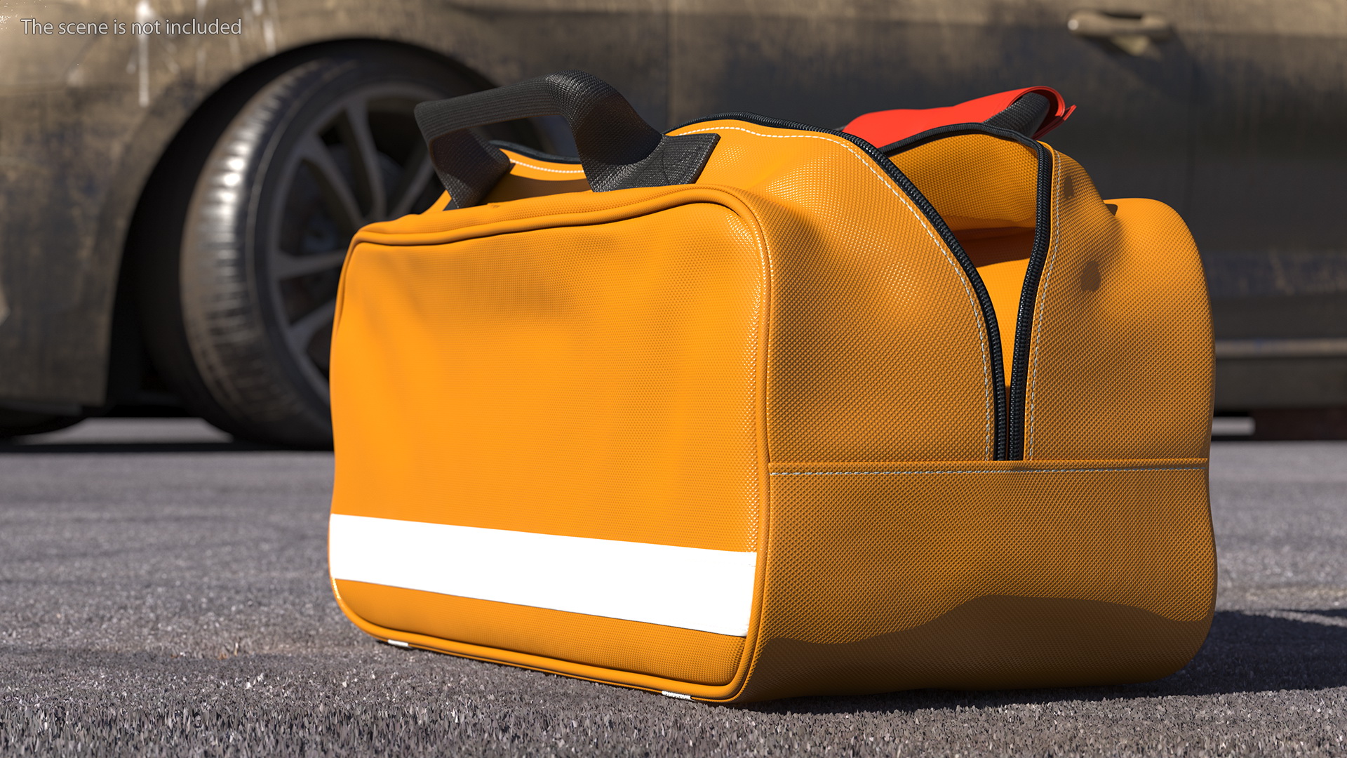 First Secure Car Travel Kit Bag Open Empty 3D