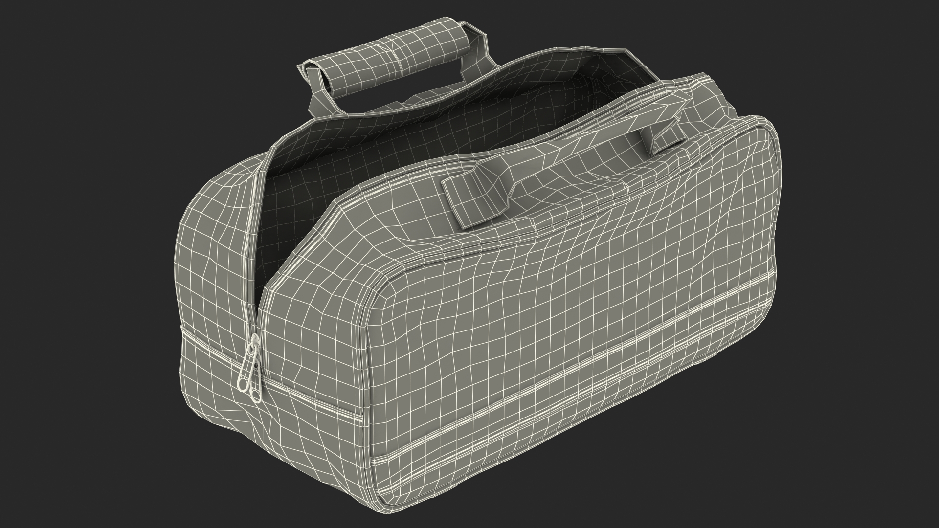 First Secure Car Travel Kit Bag Open Empty 3D
