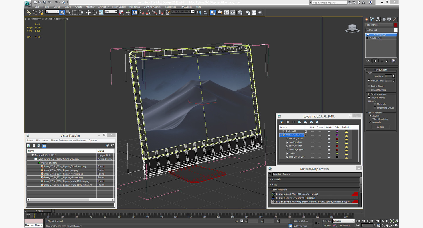 iMac Retina 5K Display Silver 3D model
