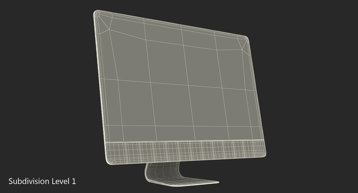 iMac Retina 5K Display Silver 3D model