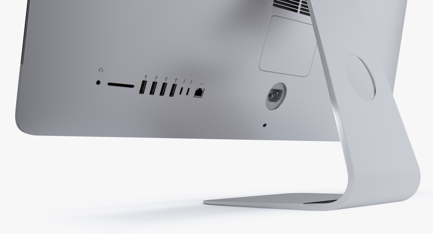 iMac Retina 5K Display Silver 3D model