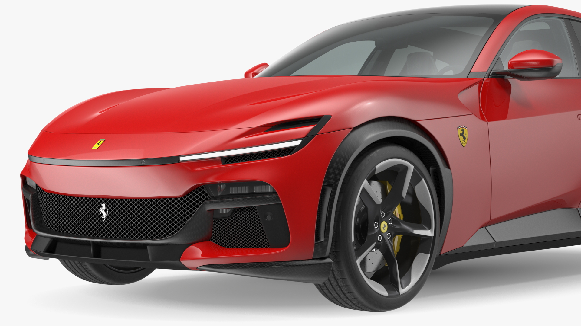 3D 2023 Red Ferrari Purosangue SUV