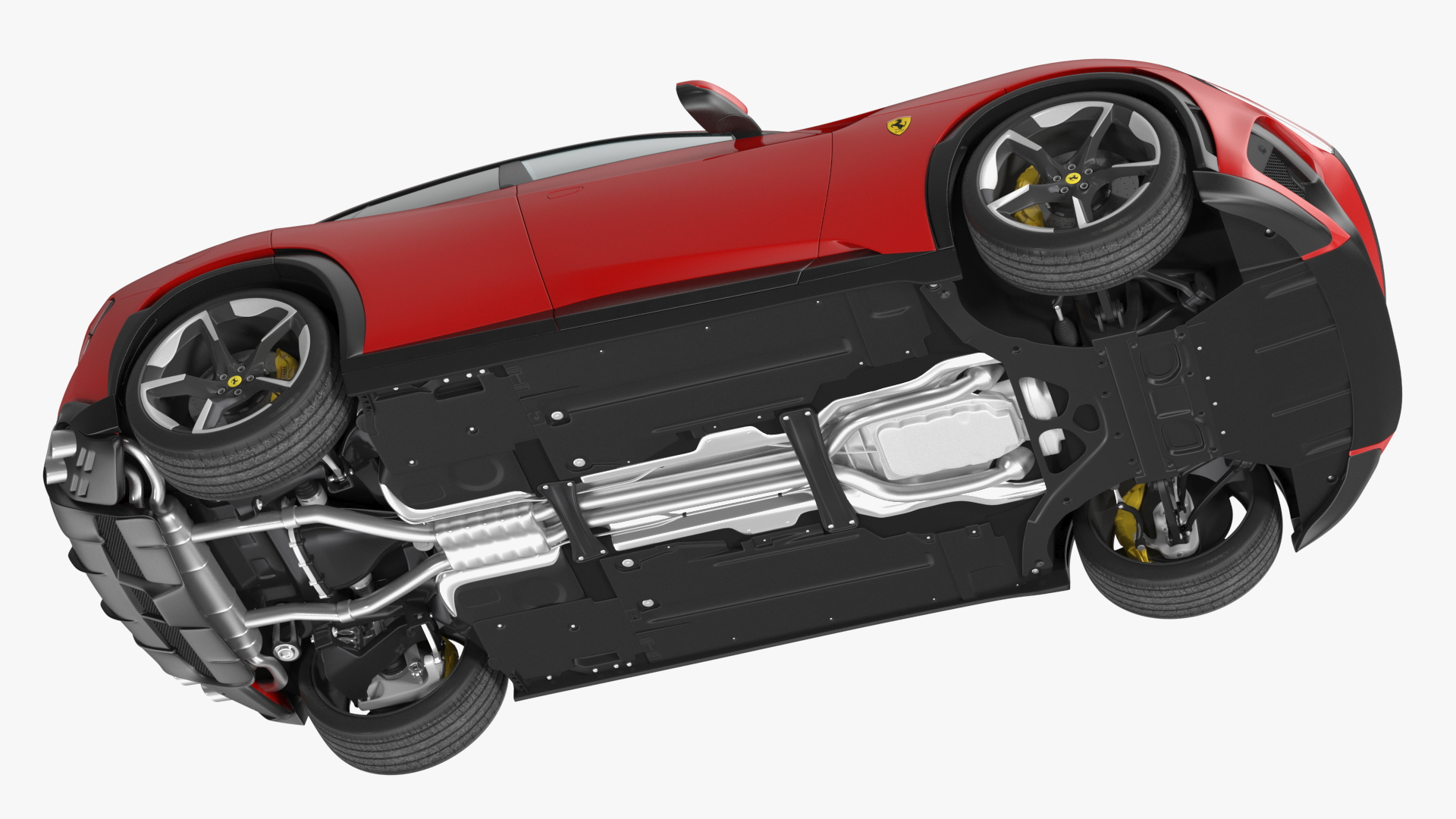 3D 2023 Red Ferrari Purosangue SUV