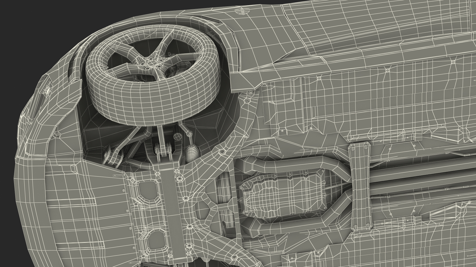 3D 2023 Red Ferrari Purosangue SUV