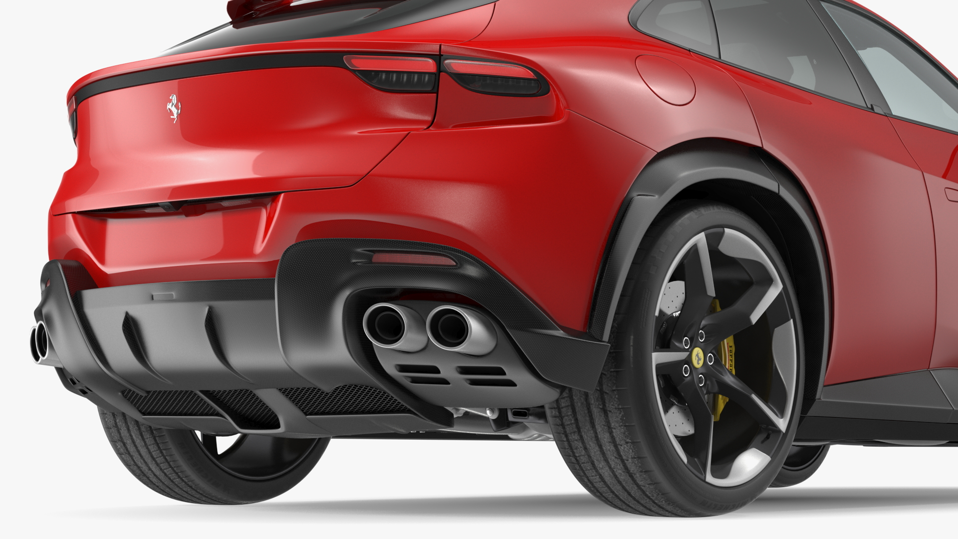 3D 2023 Red Ferrari Purosangue SUV