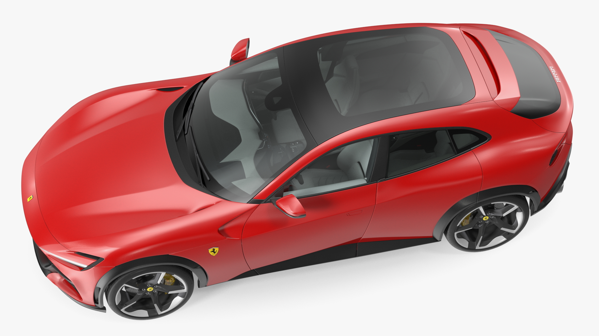 3D 2023 Red Ferrari Purosangue SUV