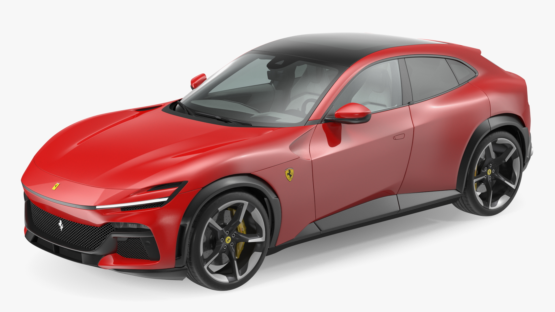3D 2023 Red Ferrari Purosangue SUV