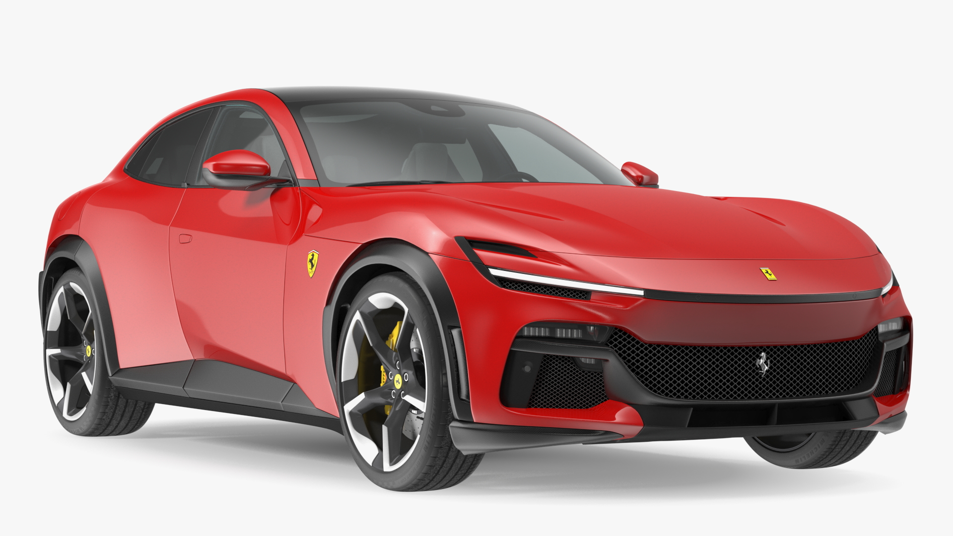 3D 2023 Red Ferrari Purosangue SUV