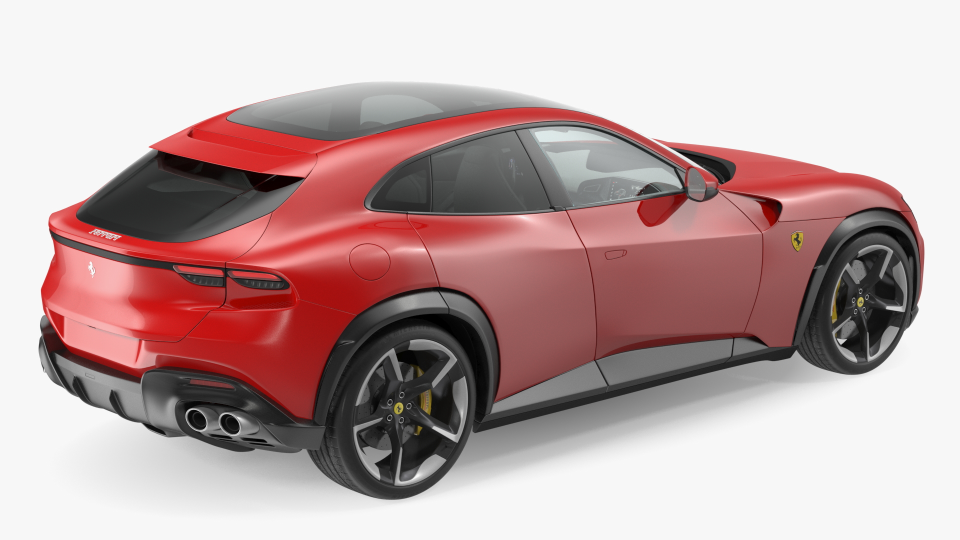 3D 2023 Red Ferrari Purosangue SUV