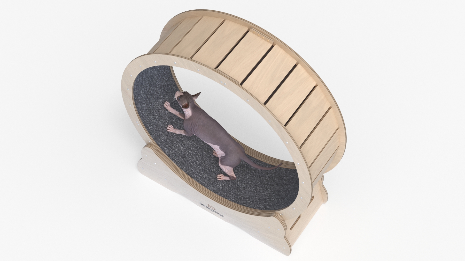 3D Wooden Exercise Wheel by Homegroove for Cat model