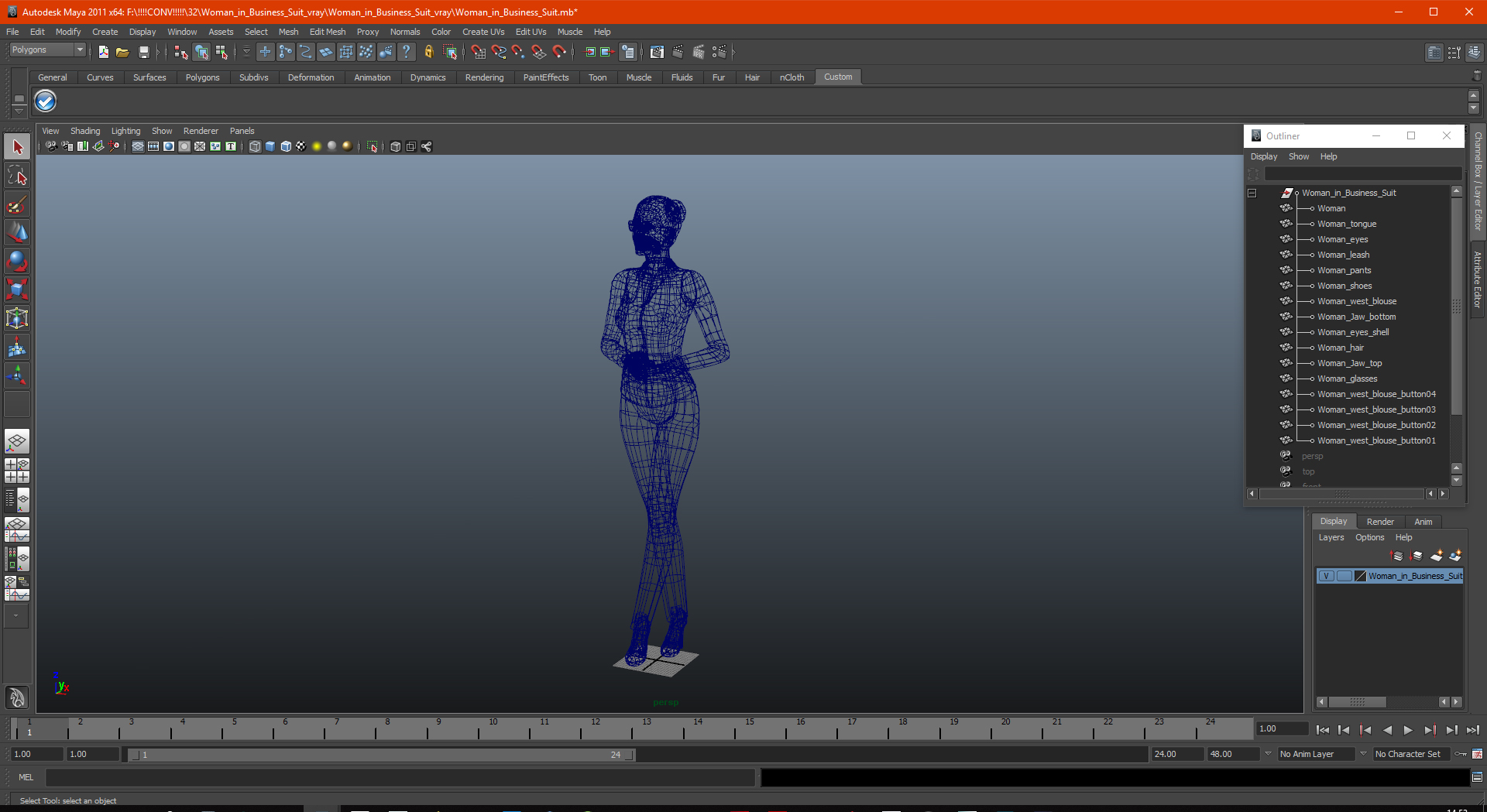 Woman in Business Suit 3D