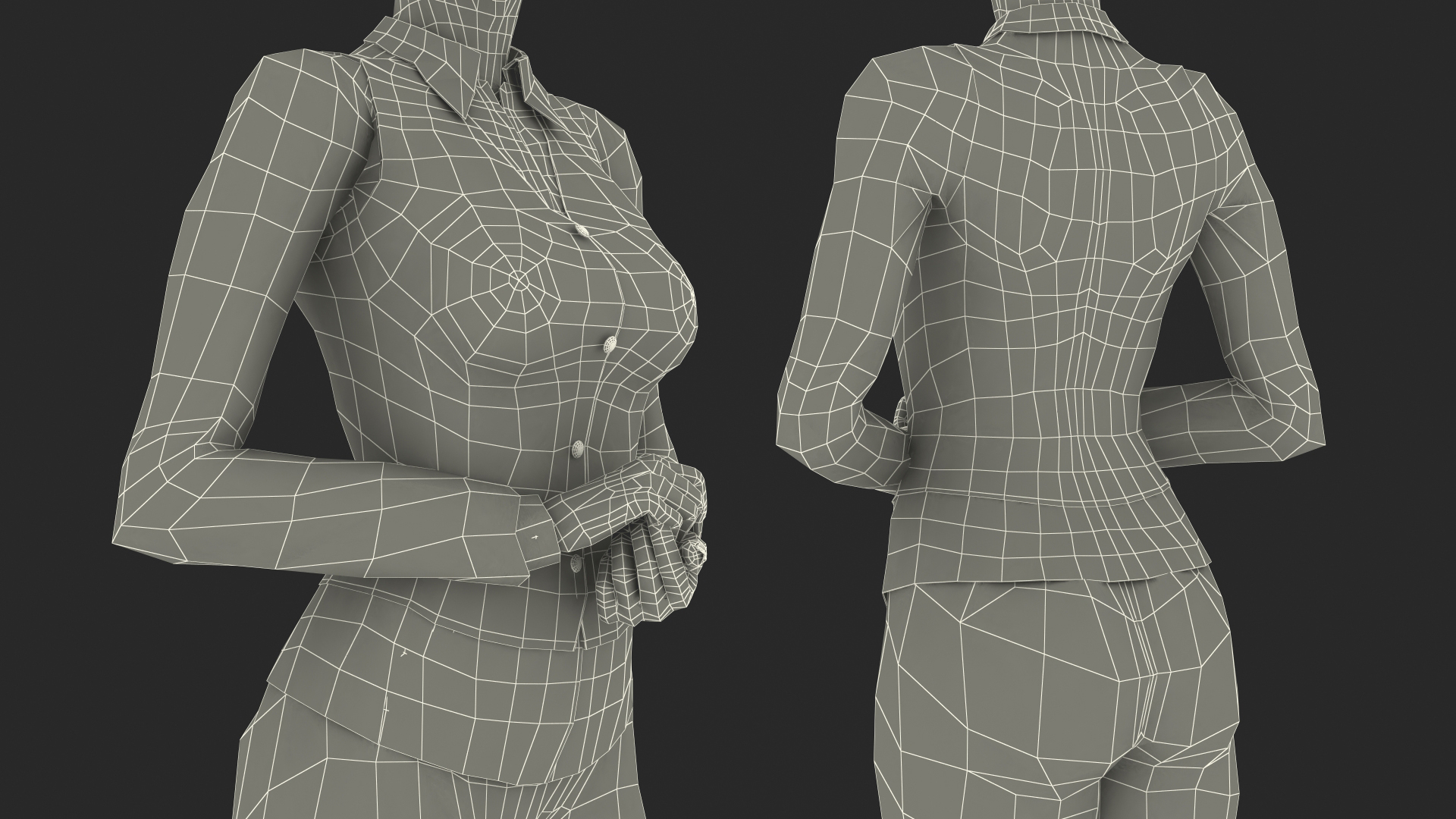 Woman in Business Suit 3D