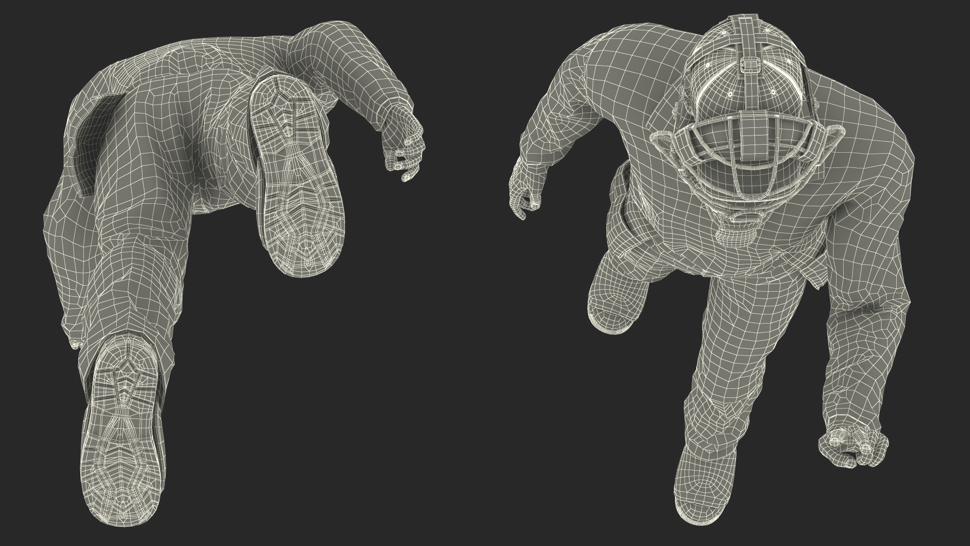 3D Baseball Umpire with Protective Mask and Cap Showing Points Pose Fur model