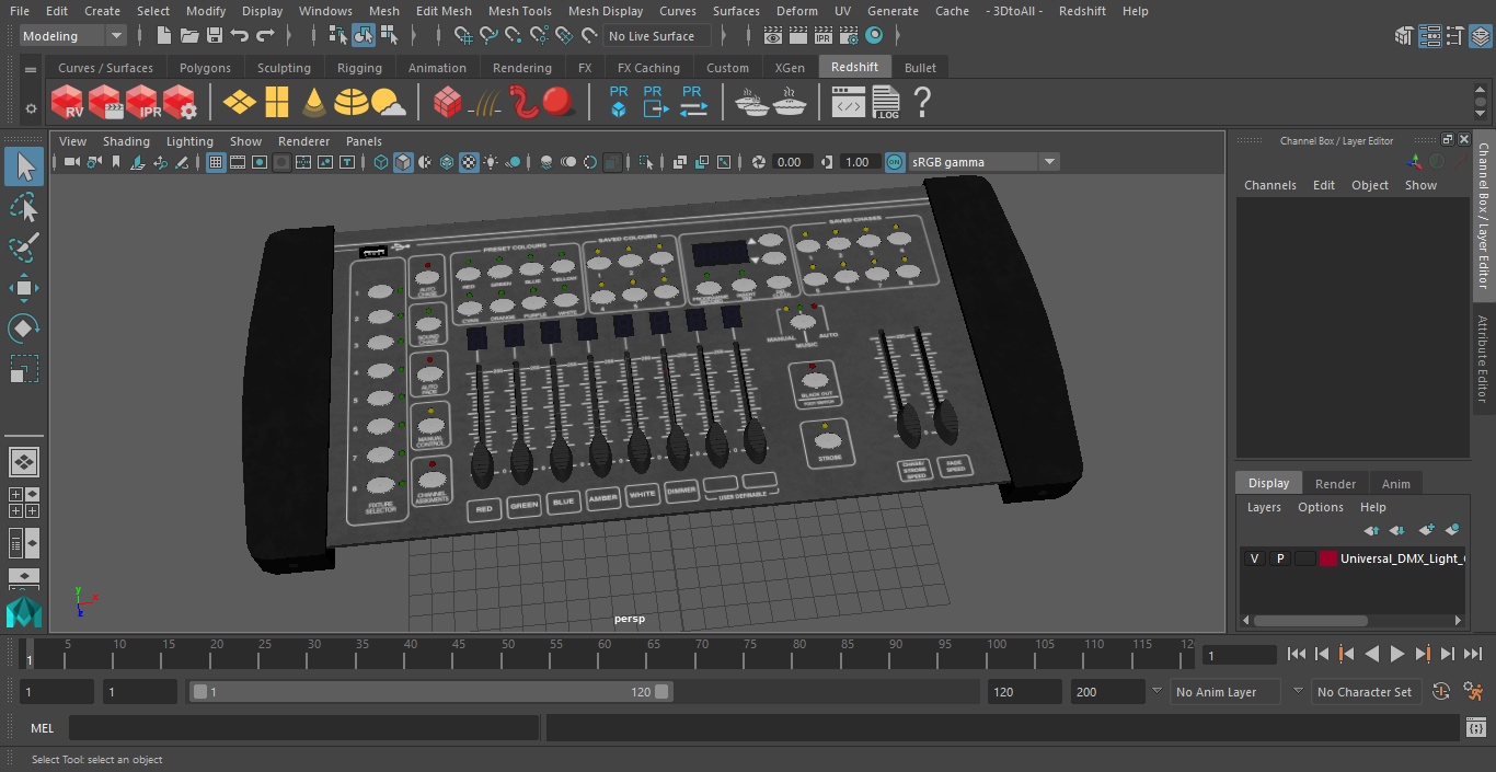 Universal DMX Light Controller OFF 3D model