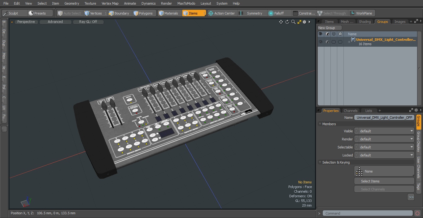 Universal DMX Light Controller OFF 3D model
