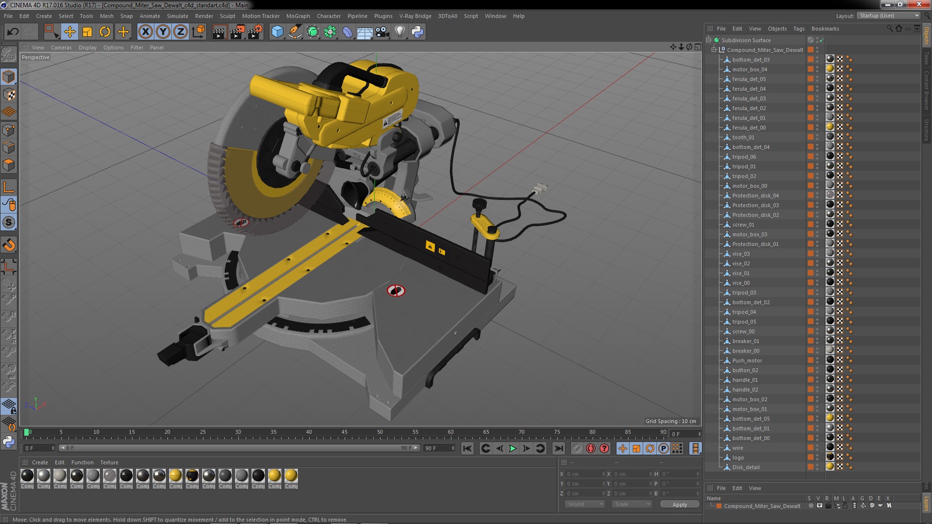 3D model Compound Miter Saw Dewalt