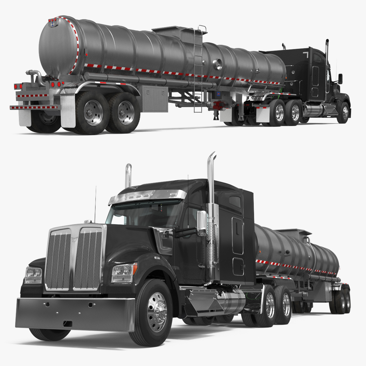 Stainless Steel Tank Truck 3D model preview