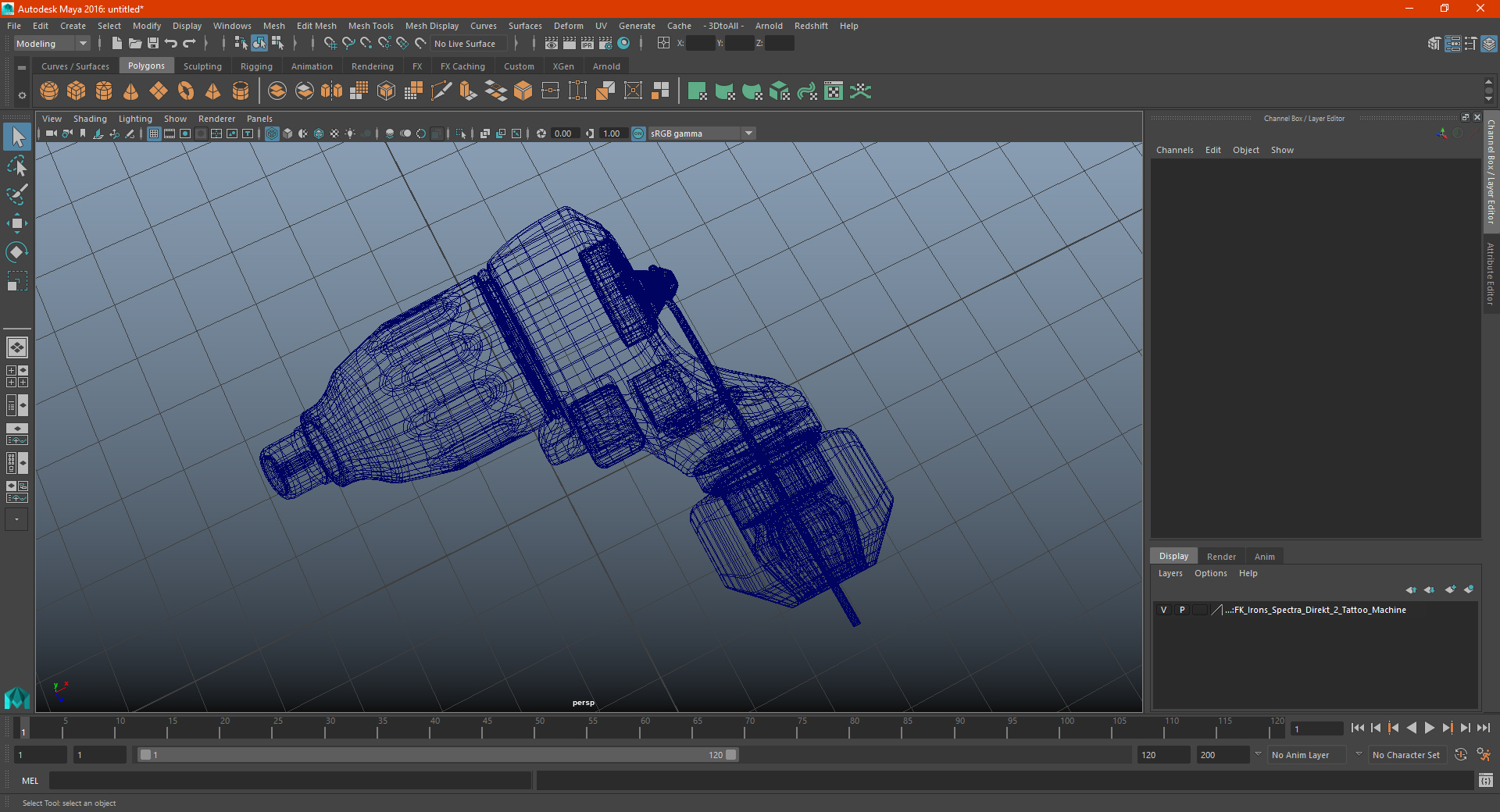 3D model FK Irons Spectra Direkt 2 Tattoo Machine