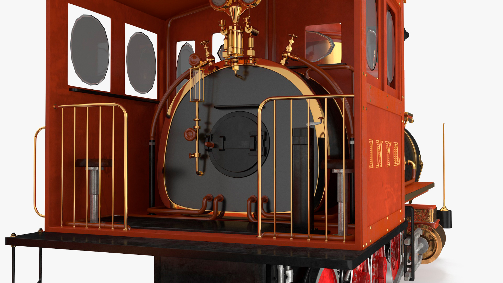 Steam Locomotive With Coal Wagon 3D