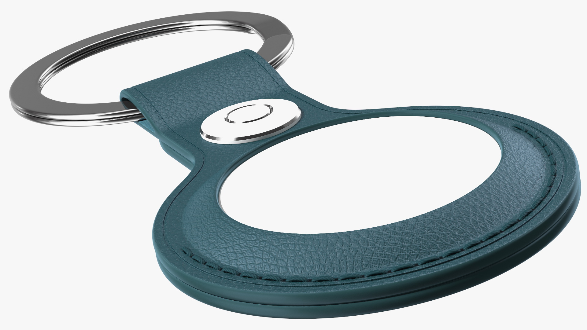 Apple AirTag Leather Key Ring Blue 3D model