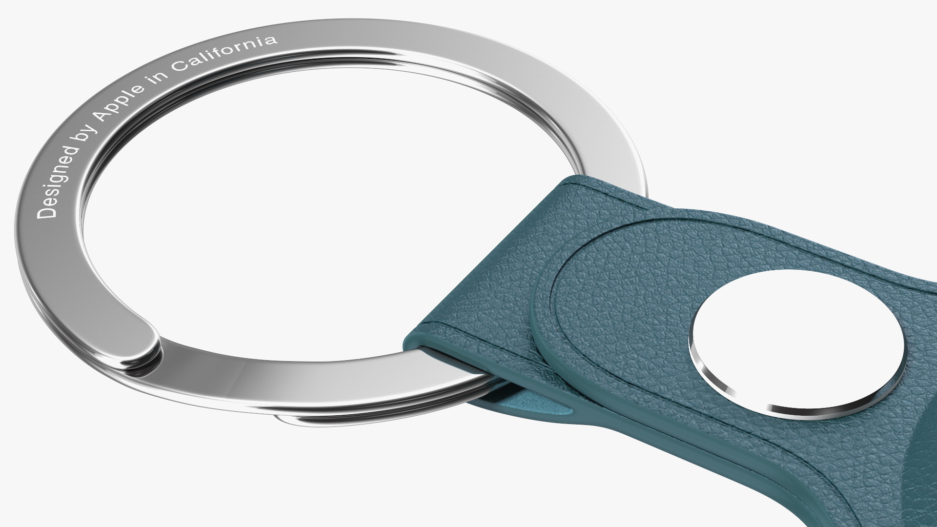 Apple AirTag Leather Key Ring Blue 3D model