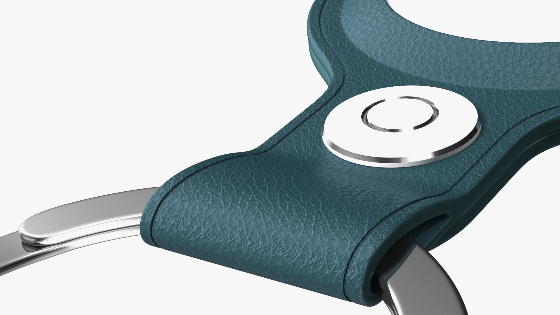 Apple AirTag Leather Key Ring Blue 3D model